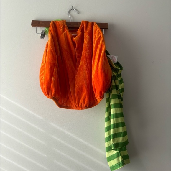 Kids Halloween pumpkin custom with pants color orange and green size 2/3years. - Picture 5 of 6